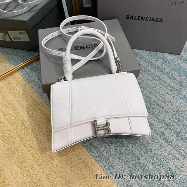 Balenciaga專櫃爆款手提肩背女包 巴黎世家鑽石紋s小號Hourglass沙漏包 fyj1025