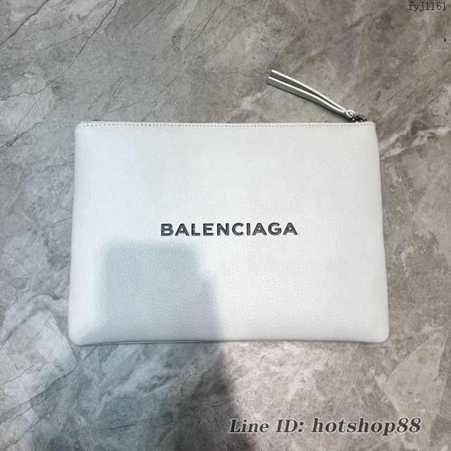 Balenciaga專櫃爆款男士手拿包 巴黎世家小號荔枝皮手包 fyj1161