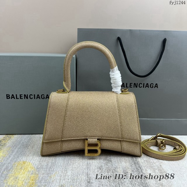 Balenciaga專櫃爆款新閃閃沙漏包 巴黎世家原單手提肩背包 8895閃金 fyj1244