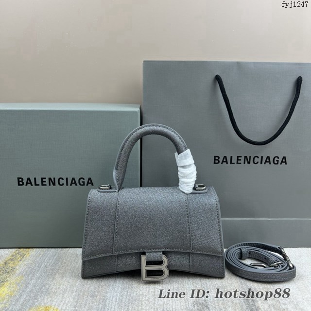 Balenciaga專櫃爆款新閃閃沙漏包 巴黎世家原單手提肩背包 8896閃金 fyj1247