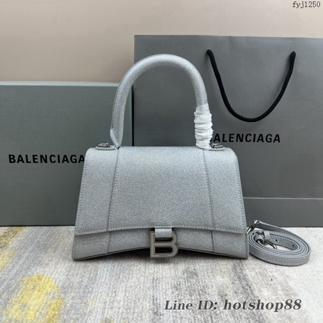 Balenciaga專櫃爆款新閃閃沙漏包 巴黎世家原單手提肩背包 8895閃金 fyj1250