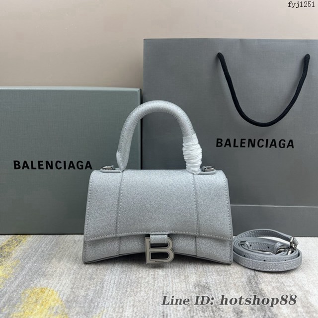 Balenciaga專櫃爆款新閃閃沙漏包 巴黎世家原單手提肩背包 8896閃金 fyj1251