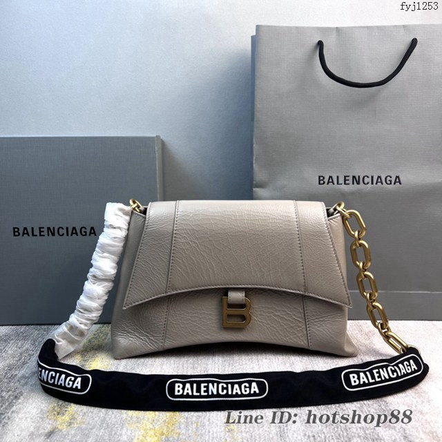 Balenciaga專櫃爆款鱷魚紋女士皮包 巴黎世家2022鏈條包Downtown S號單肩包 款號:8509 fyj1253