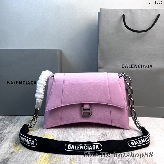 Balenciaga專櫃爆款鱷魚紋女士皮包 巴黎世家2022鏈條包Downtown S號單肩包 款號:8509 fyj1254