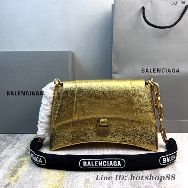 Balenciaga專櫃爆款鱷魚紋女士皮包 巴黎世家2022鏈條包Downtown S號單肩包 款號:8509 fyj1255