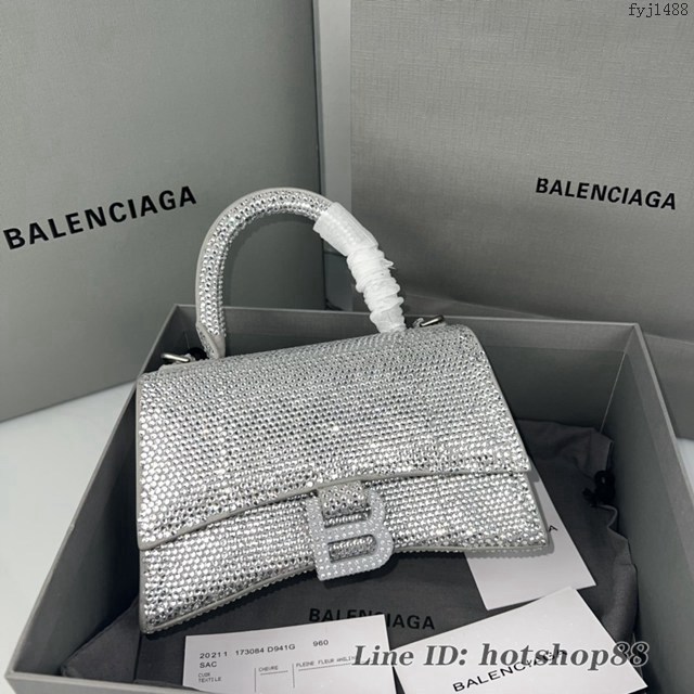 Balenciaga專櫃爆款燙磚重手工小號沙漏包手提包 巴黎世家Hourglass沙漏包 款號：8896 fyj1488