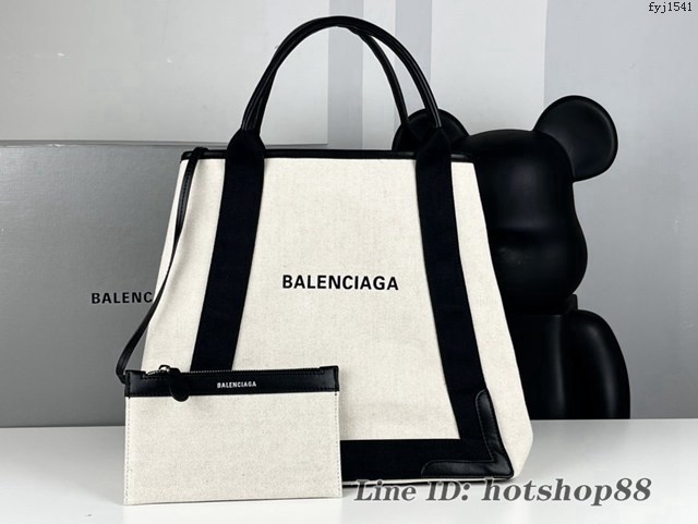 Balenciaga專櫃爆款中號手提購物袋 巴黎世家經典款棉質帆布包 fyj1541