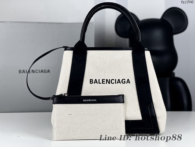 Balenciaga專櫃爆款小號手提購物袋 巴黎世家經典款棉質帆布包 fyj1542