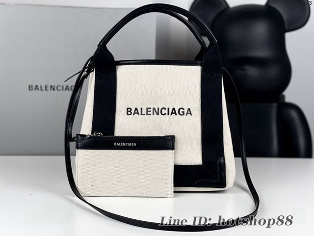 Balenciaga專櫃爆款迷你號手提購物袋 巴黎世家經典款棉質帆布包 fyj1543