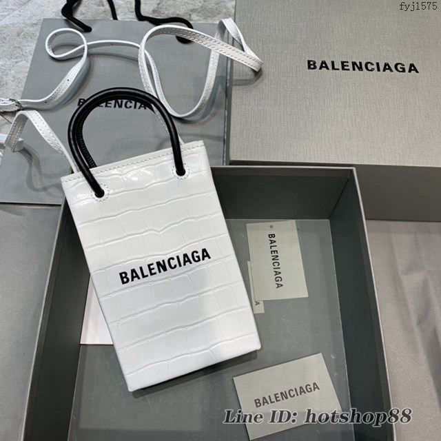 Balenciaga專櫃爆款mini手提購物袋 巴黎世家新潮迷你手機包 fyj1575