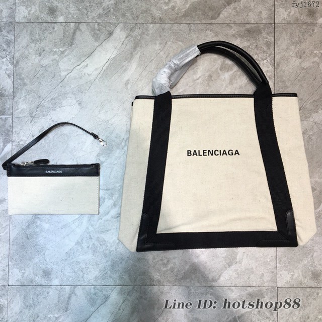 Balenciaga專櫃經典爆款帆布購物袋手提包 巴黎世家大號托特帆布包 fyj1672