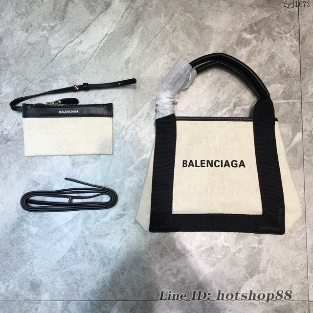 Balenciaga專櫃經典爆款帆布購物袋手提包 巴黎世家迷你托特帆布包 fyj1673