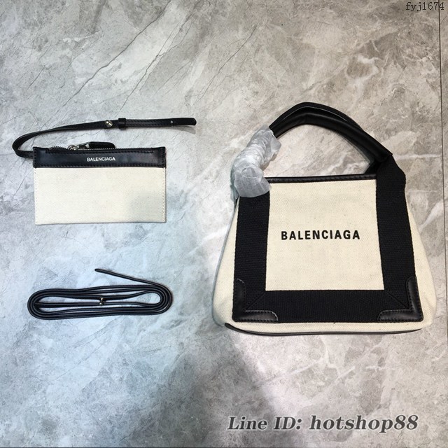 Balenciaga專櫃經典爆款帆布購物袋手提包 巴黎世家超級迷你托特帆布包 fyj1674