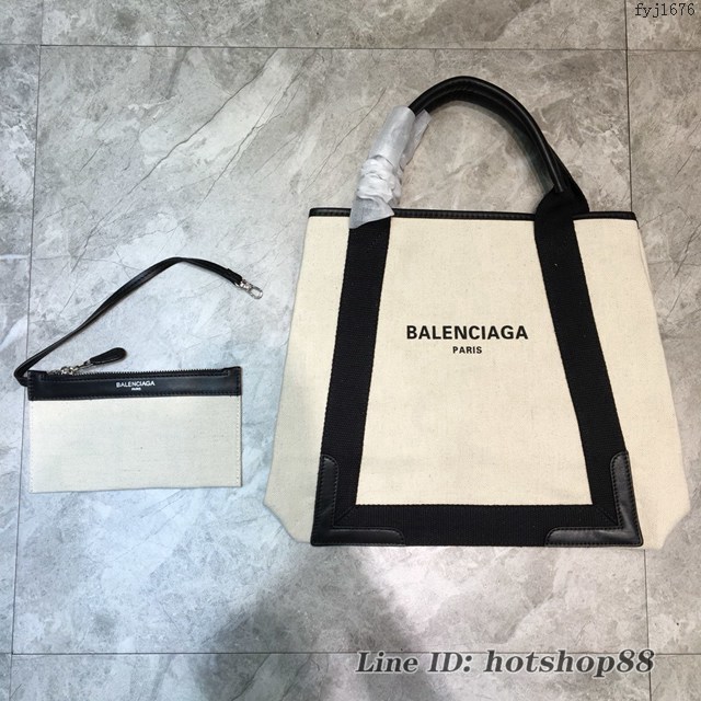 Balenciaga專櫃經典爆款帆布購物袋手提包 巴黎世家中號托特帆布包 fyj1676