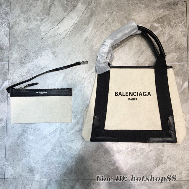 Balenciaga專櫃經典爆款帆布購物袋手提包 巴黎世家小號托特帆布包 fyj1677