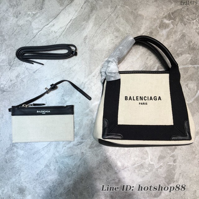 Balenciaga專櫃經典爆款帆布購物袋手提包 巴黎世家超級迷你托特帆布包 fyj1679