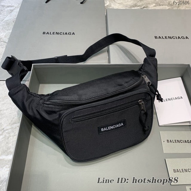 Balenciaga專櫃經典爆款男女同款腰包 巴黎世家帆布胸包腰包 fyj1686