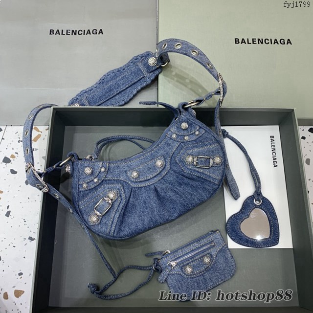 Balenciaga專櫃爆款小號肩背包 巴黎世家Le Cagole半月牙腋下包斜挎包 fyj1799