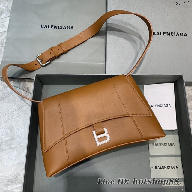 Balenciaga巴黎世家專櫃爆款大號土黃色Hourglass沙漏包 fyj1819