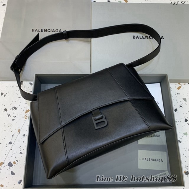 Balenciaga巴黎世家專櫃爆款超大號平紋黑電泳Hourglass沙漏包 fyj1821