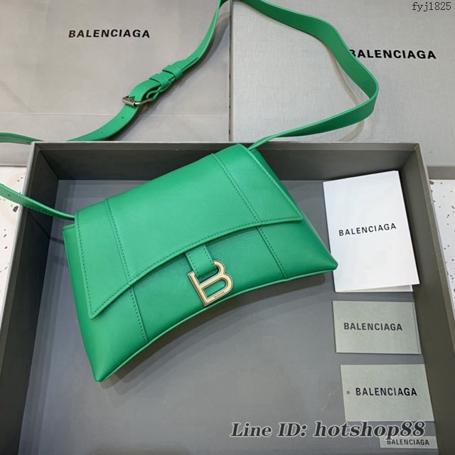 Balenciaga巴黎世家專櫃爆款小號平紋綠色Hourglass沙漏包 fyj1825