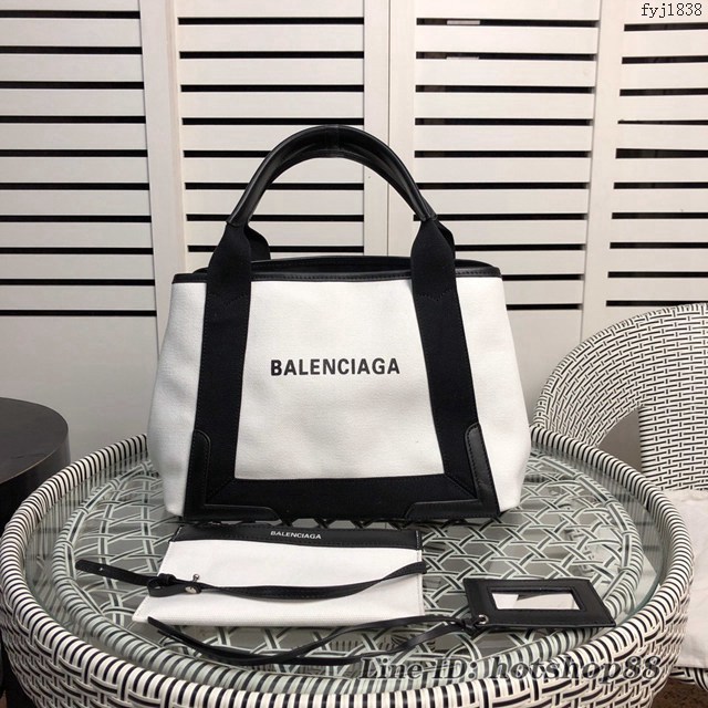 Balenciaga專櫃爆款大號購物袋手提帆布包 巴黎世家新版一行字帆布字母包 fyj1838