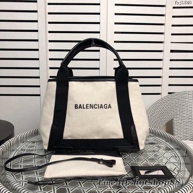 Balenciaga專櫃爆款大號購物袋手提帆布包 巴黎世家新版一行字帆布字母包 fyj1840