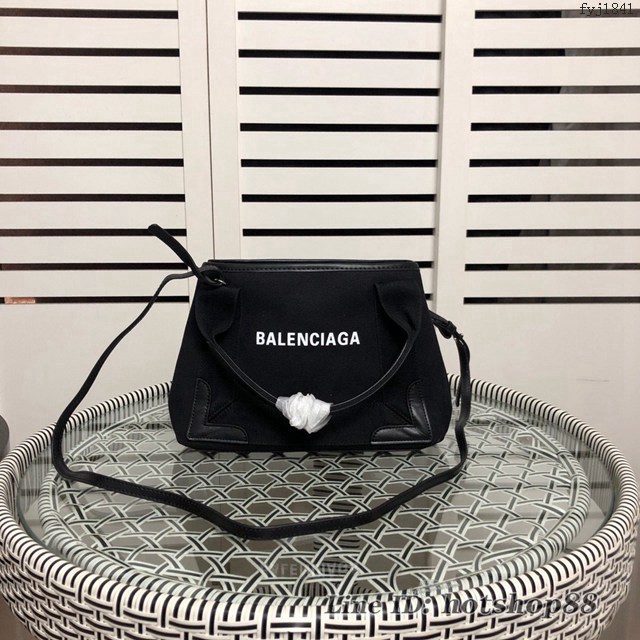 Balenciaga專櫃爆款小號購物袋手提帆布包 巴黎世家新版一行字帆布字母包 fyj1841