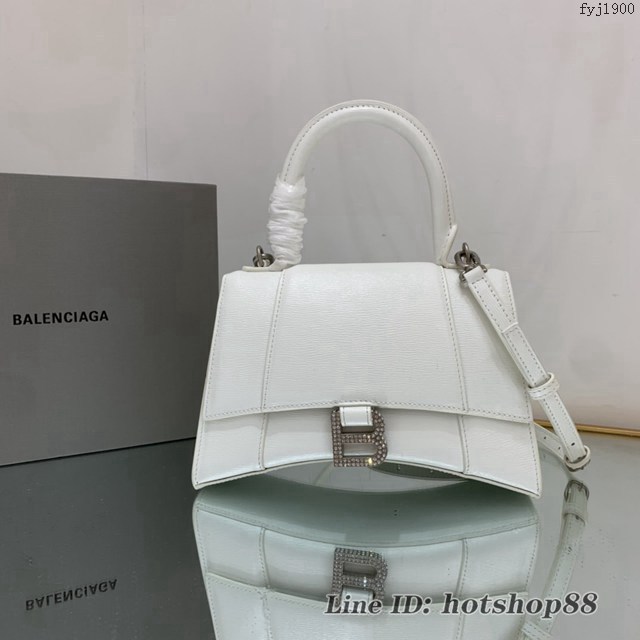 Balenciaga專櫃爆款手搓紋鑽扣S號手提包 巴黎世家Hourglass沙漏包 fyj1900