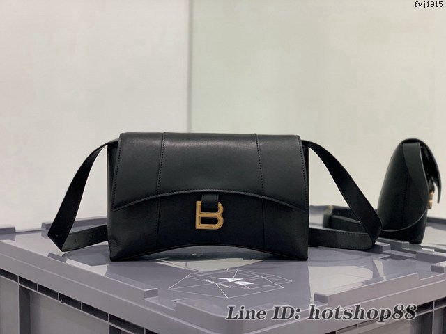 Balenciaga專櫃爆款Hourglass沙漏包 巴黎世家平紋小牛皮單肩斜挎包 款號：671355 fyj1915