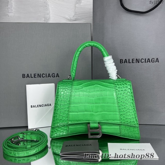 Balenciaga專櫃爆款新色小號鱷魚紋大紅色沙漏包 巴黎世家Hourglass沙漏包 fyj1957