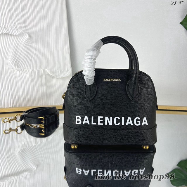 Balenciaga專櫃爆款新版/金色LOGO小號手提貝殼包 巴黎世家原單大字母貝殼包 fyj1979