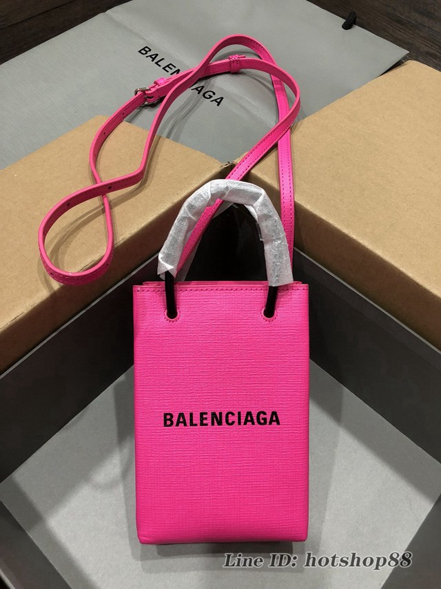 Balenciaga專櫃爆款牛皮購物袋 巴黎世家手提肩背迷你女包手機包 fyj1983