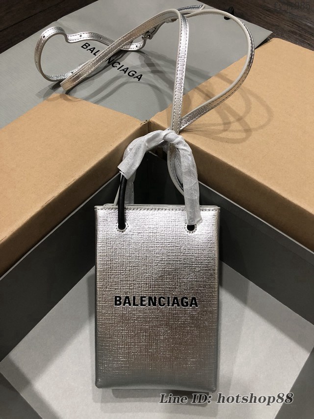 Balenciaga專櫃爆款牛皮購物袋 巴黎世家手提肩背迷你女包手機包 fyj1985