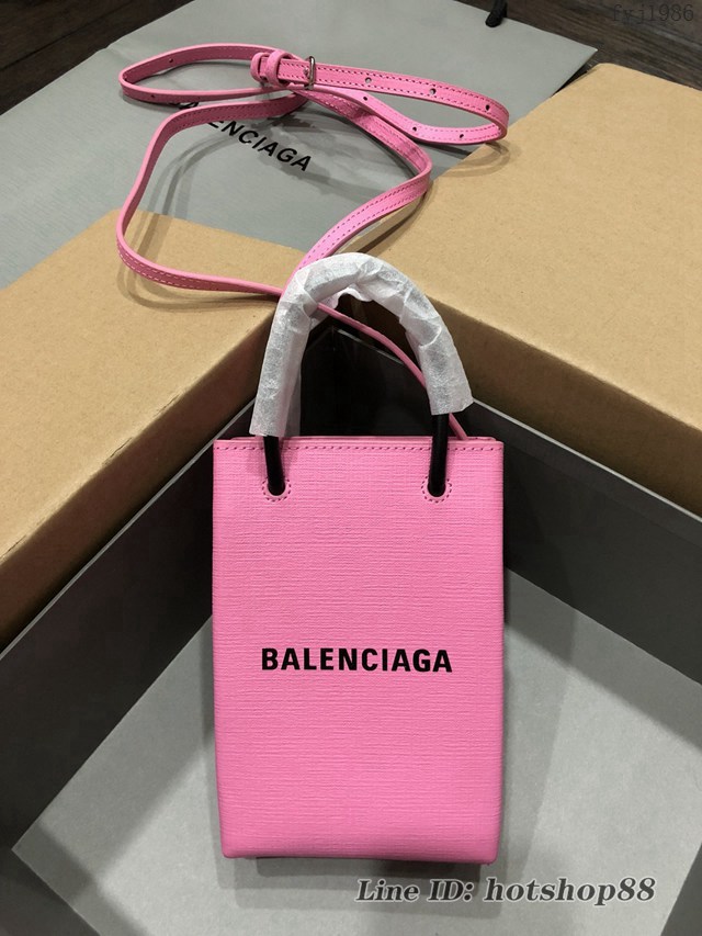 Balenciaga專櫃爆款牛皮購物袋 巴黎世家手提肩背迷你女包手機包 fyj1986