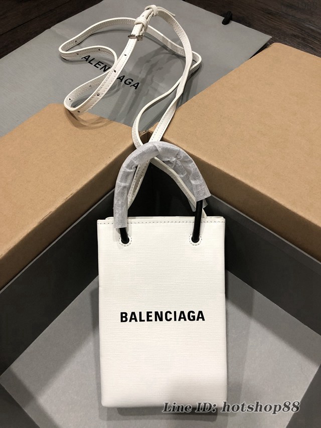 Balenciaga專櫃爆款牛皮購物袋 巴黎世家手提肩背迷你女包手機包 fyj1988