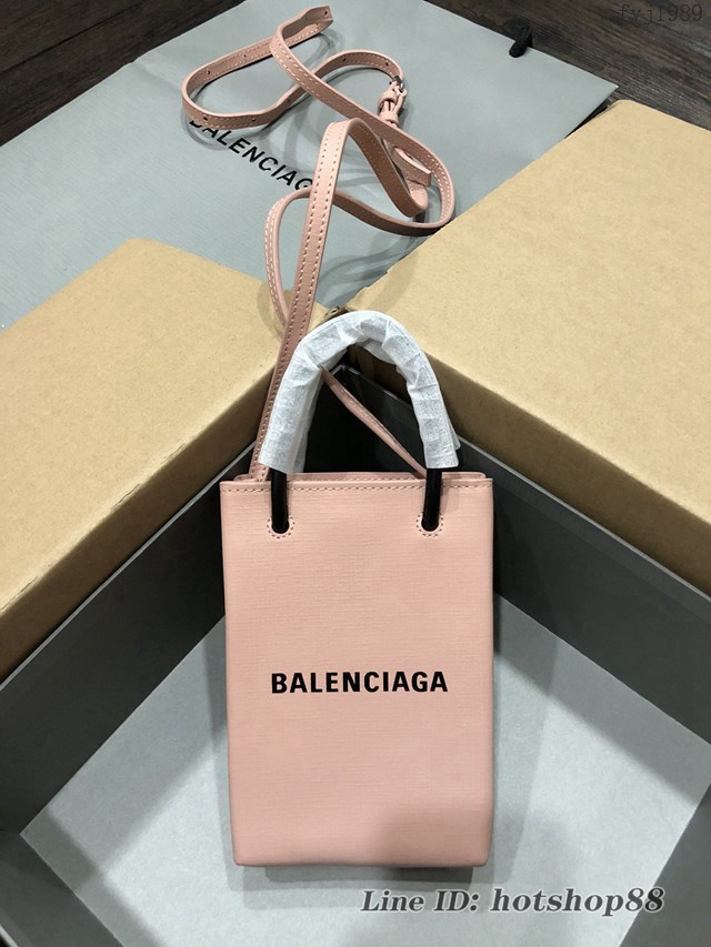 Balenciaga專櫃爆款牛皮購物袋 巴黎世家手提肩背迷你女包手機包 fyj1989