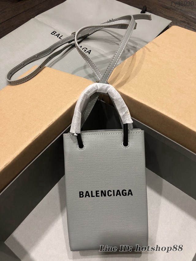 Balenciaga專櫃爆款牛皮購物袋 巴黎世家手提肩背迷你女包手機包 fyj1990