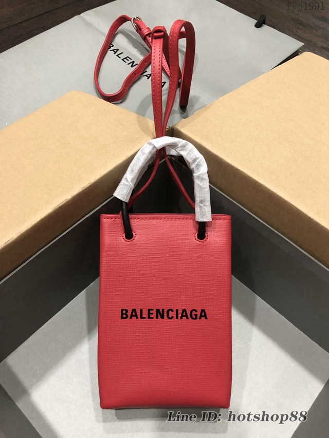 Balenciaga專櫃爆款牛皮購物袋 巴黎世家手提肩背迷你女包手機包 fyj1991