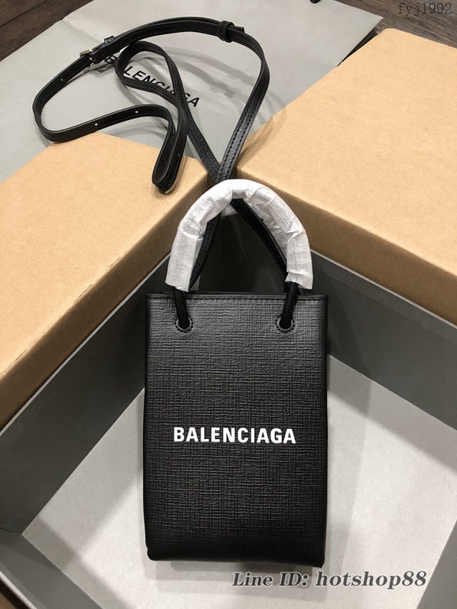 Balenciaga專櫃爆款牛皮購物袋 巴黎世家手提肩背迷你女包手機包 fyj1992