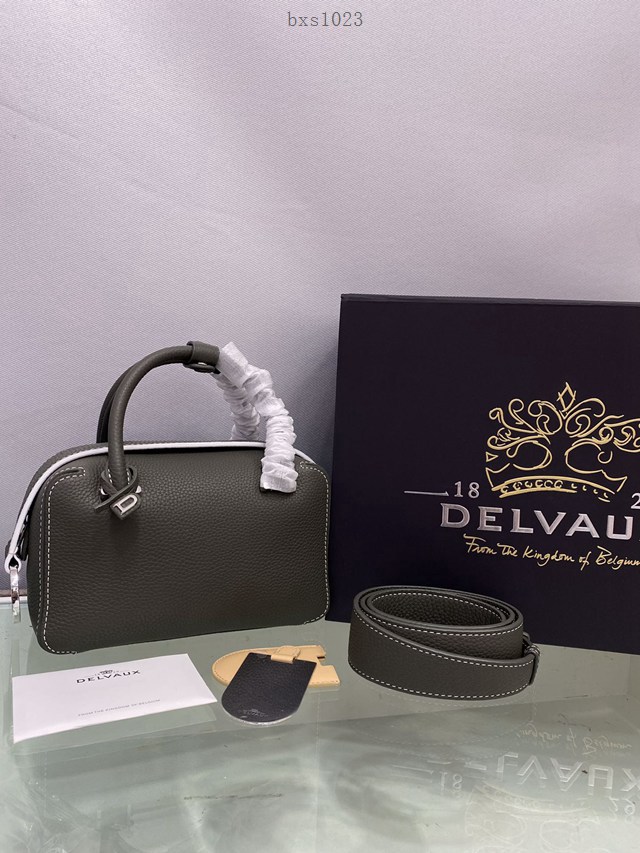 Delvaux專櫃新款Cool Box荔枝紋手提女包 德爾沃專櫃手提肩背手袋女包 bxs1023