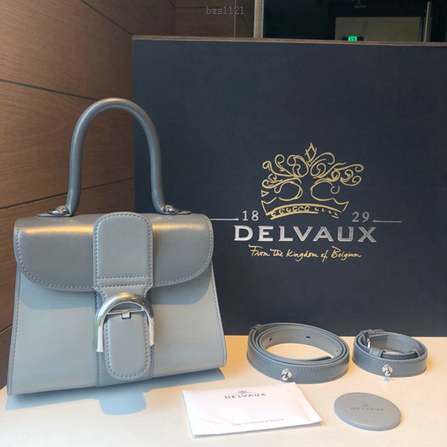 Delvaux頂級原單Brillant box皮雙環白色手提女包 德爾沃專櫃經典Brillant PM包袋 bxs1121