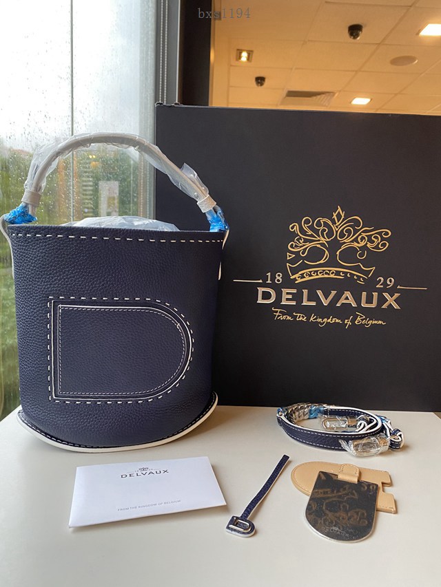 Delvaux德爾沃專櫃最新色水桶系列Pin bucket小水桶菜籃子托特包 bxs1194