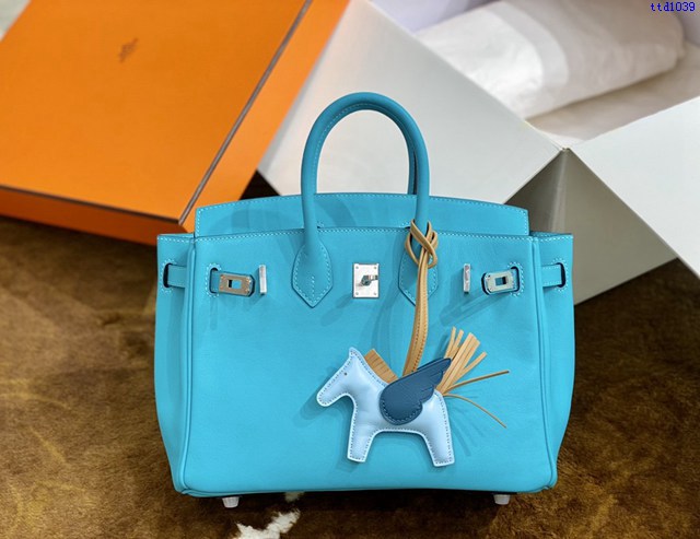 Hermes專櫃經典款手提女包 愛馬仕birkin25cm swift北方藍 預定款 ttd1039