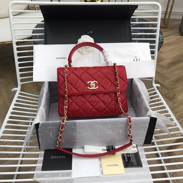 CHANEL女包 紅色 小香trendy 海外原單 進口綿羊皮 香奈兒手提包 Chanel單肩包 Chanel鏈條斜跨女包 djc1662