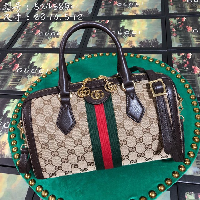 Gucci女包 524589 古馳ophidia手提包 Gucci枕頭包 Gucci女士手袋  gqy1085