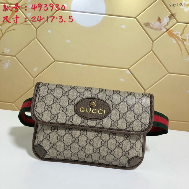 Gucci腰包 493930 古馳GUCCI新款腰包系列 虎頭標小號腰包  gqy1863