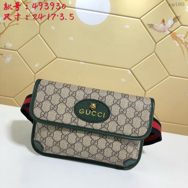 Gucci腰包 493930 古馳GUCCI新款腰包系列 虎頭標小號腰包  gqy1865