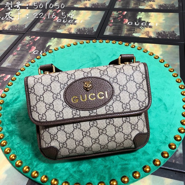 Gucci包包 501050 古馳GG小號單肩斜跨包 GUCCI小號郵差包  gqy1874