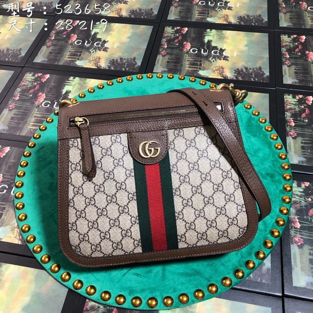 Gucci經典款女包 523658 古馳新款Ophidia系列 Gucci肩背包 Gucci女士斜挎包  gqy1956